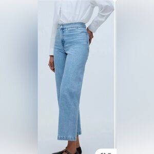 Madewell Emmett Wide Leg Light Blue Denim Jeans